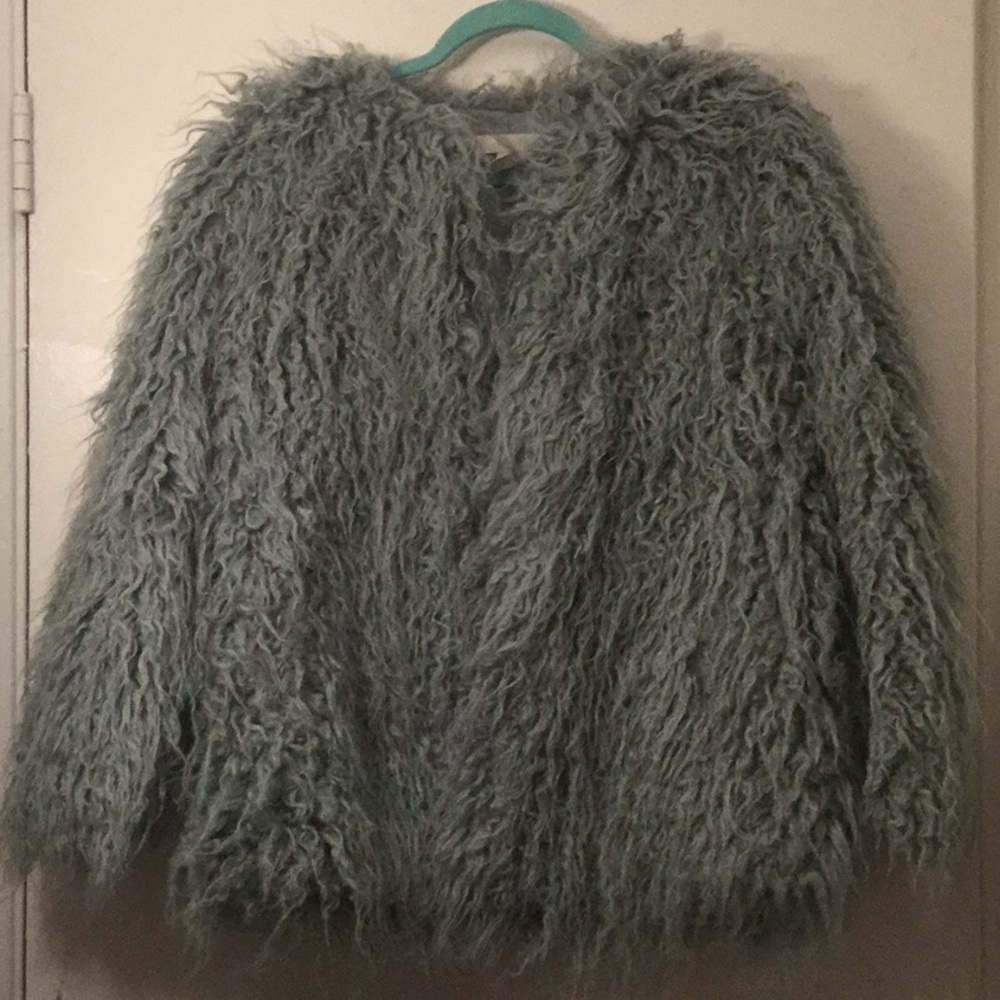 Light Blue H&M Fur Jacket